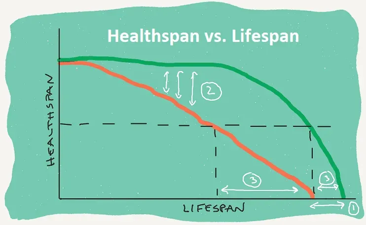 Healthspan - Thời gian của tuổi già mà vẫn có một sức khoẻ tốt